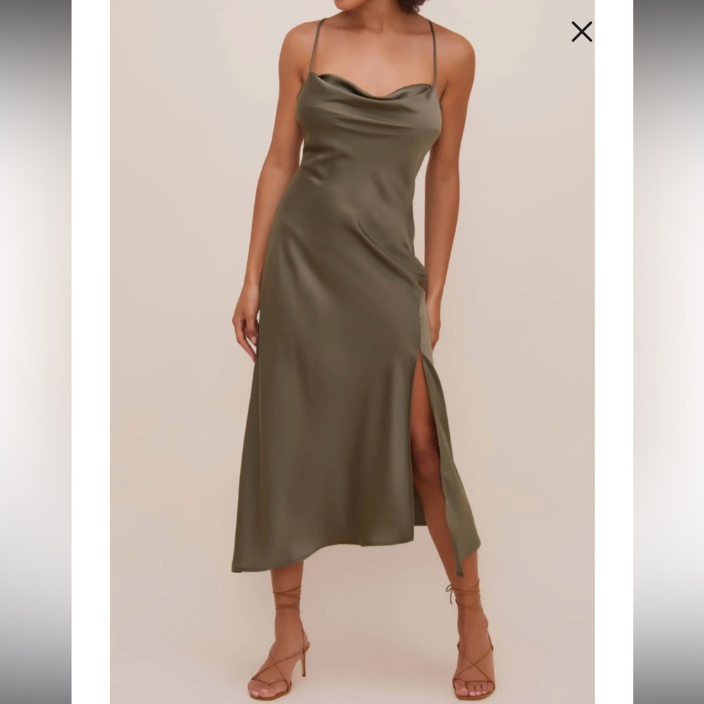 Astr Olive Green Dress